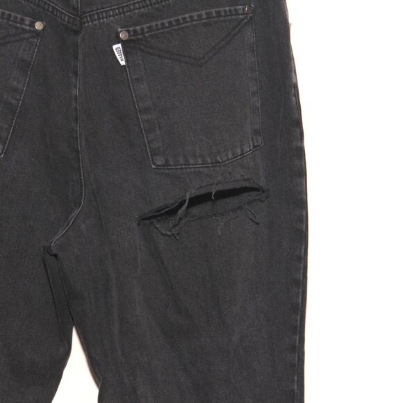 Ragged Priest Butt Cut Distressed Jean High Rise Tapered Leg Size 34 - Picture 9 of 10